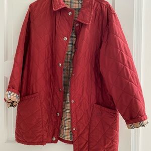 Burberry Quilted Jacket Red/Rust Size Large